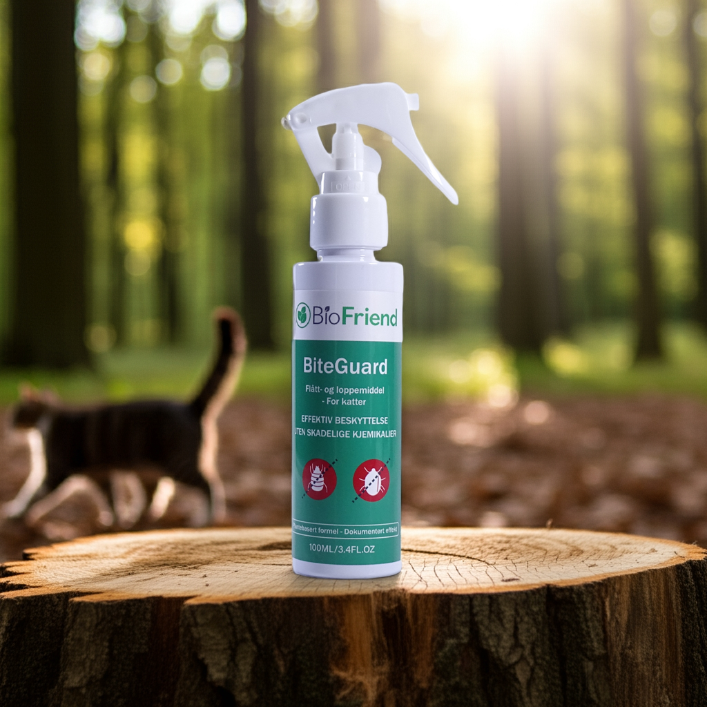 🐱BiteGuard – Flått og loppemiddel for katt